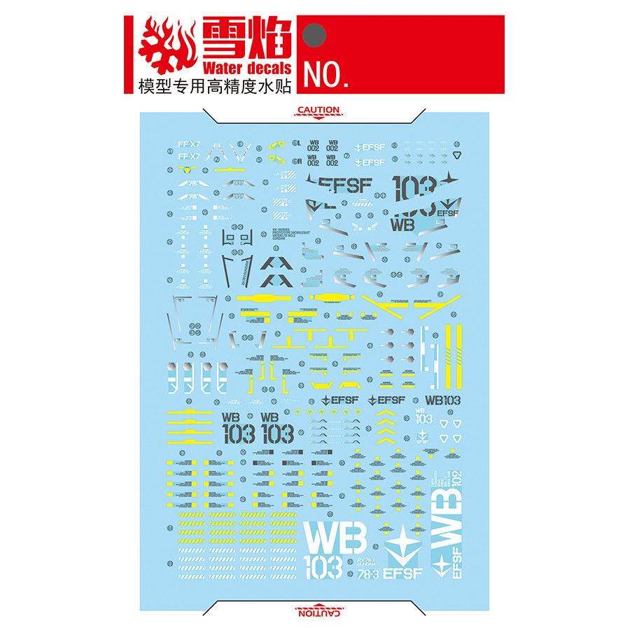 Model Decals  Studio PGU RX-78 - Model Kit Water Decal recension och pris