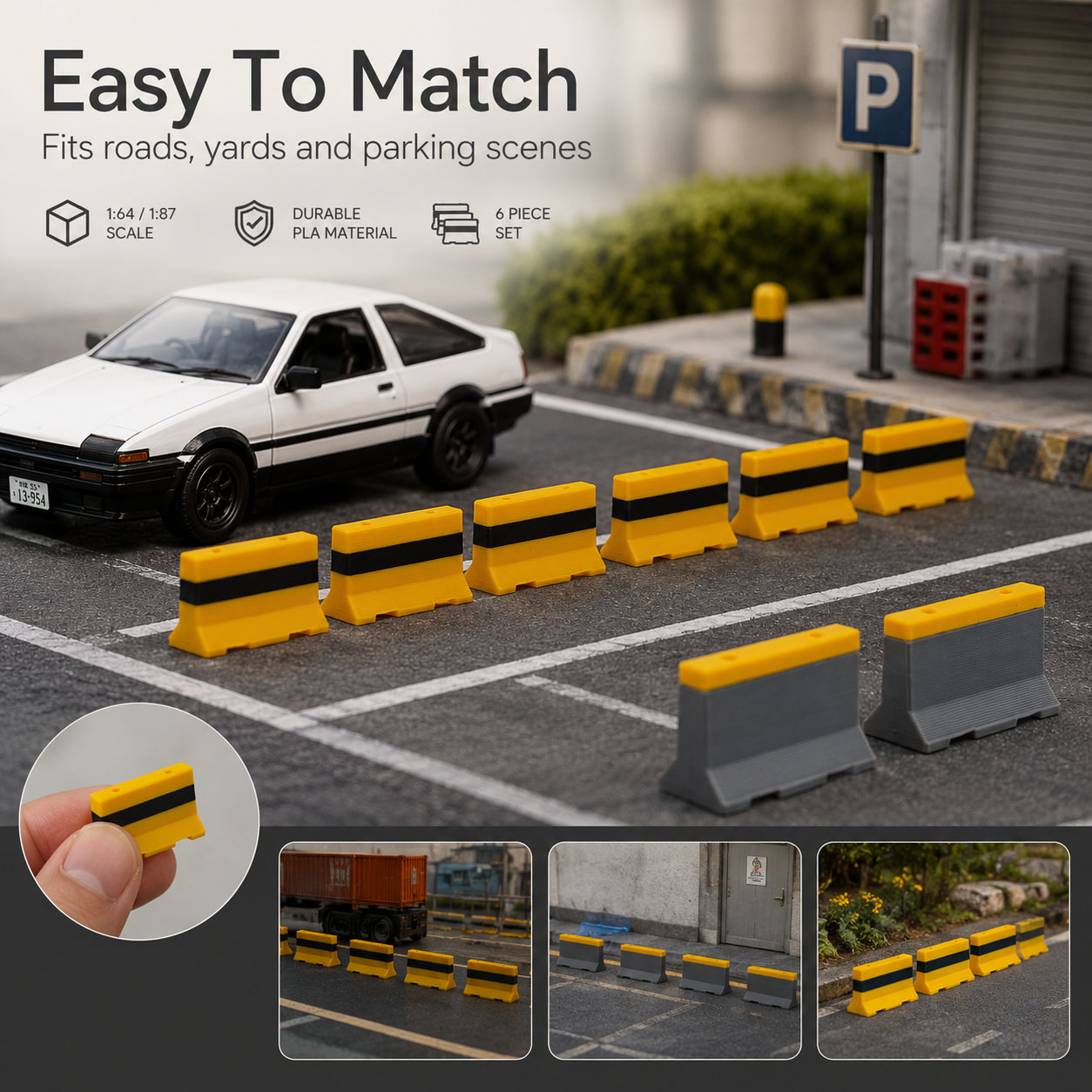 1:64 1:87 Mini Cement Road Bar - Model Kit Cement recension och pris
