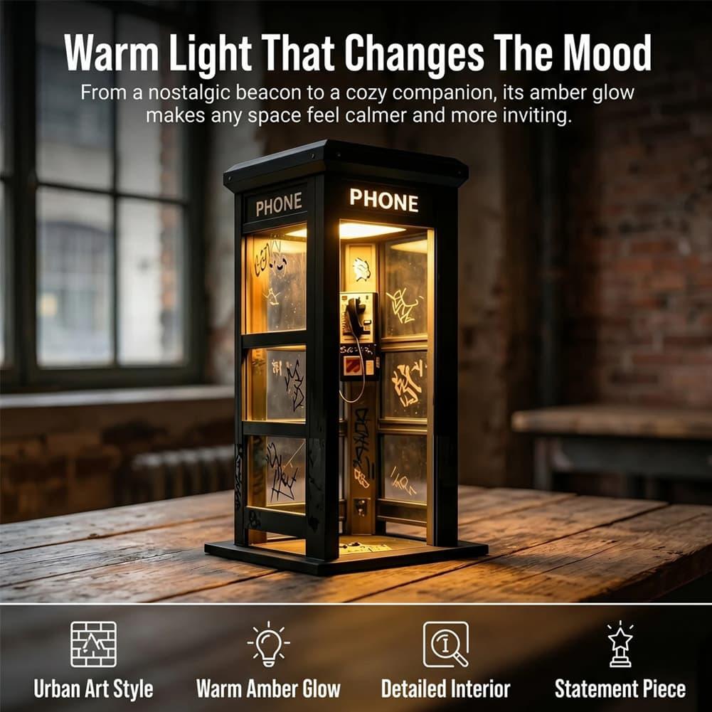 Retro Graffiti Phone Booth Tab - Model Kit Led recension och pris