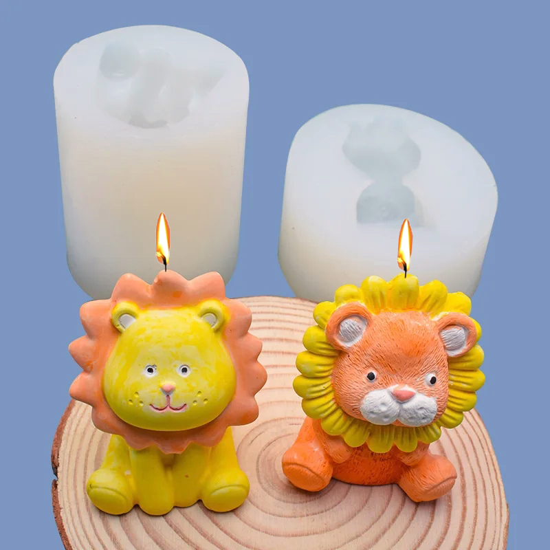 Cute Lion Silicone Candle Mold - Model Kit Cement recension och pris