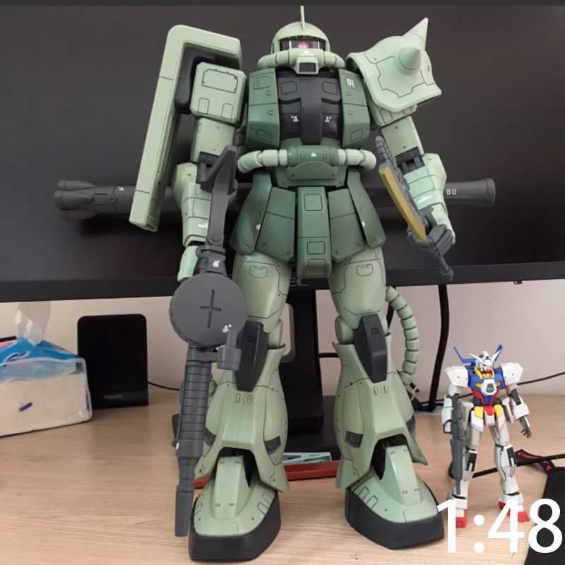 Hot 1/48 MEGA Zaku II Assembly - Model Kit Water Decal recension och pris