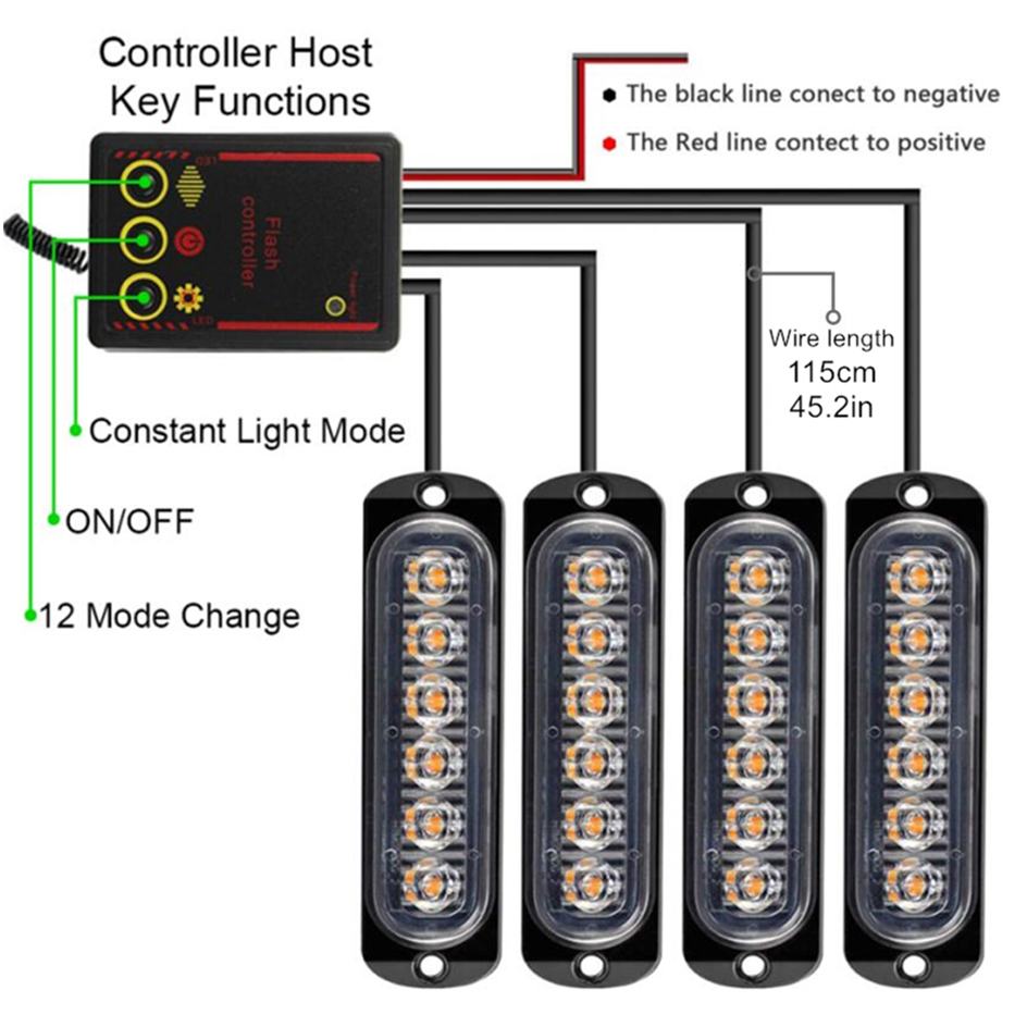 Car Front Grille Lighting 12V  - Model Kit Led recension och pris