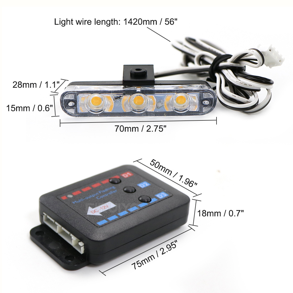 4x 3 LED Grill Car LED Strobe  - Model Kit Led recension och pris